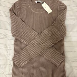 Abercrombie & Fitch Taupe Ribbed Sweater NWT Medium